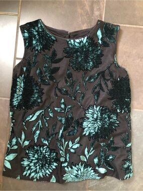 Floral Teal and Black Frank Lyman